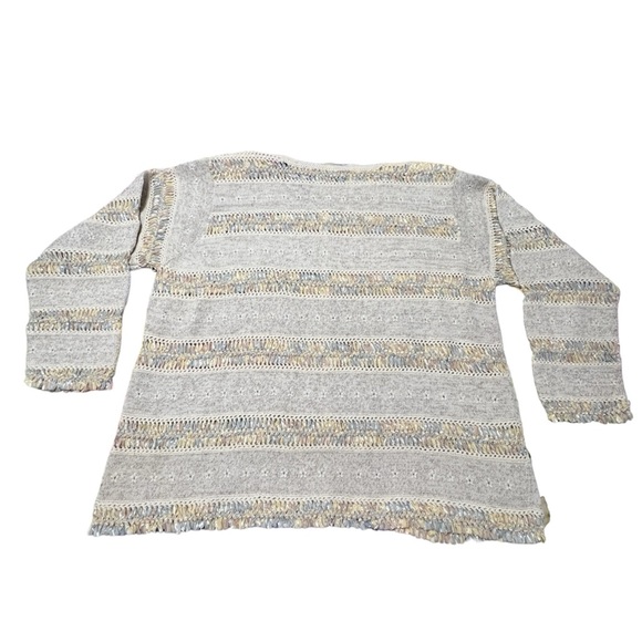 Design Options Philip & Jane Gordon Beige Knit Ribbon Grandma Cardigan Sweater - Picture 4 of 12